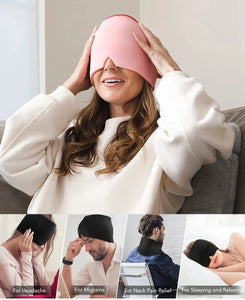 Migraine and Headache Relief- Hot & Cold Therapy Cap (Pastel-Pink)